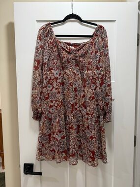 Rust Floral Dress